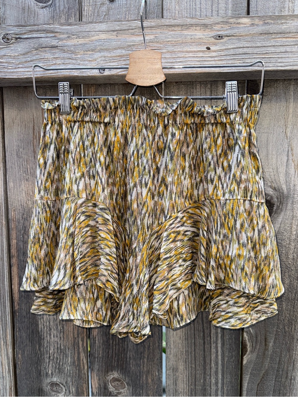 Isabel Marant Étoile Sornel Tiered Wool-Blend Shorts Size 34/US 2 - Picture 3 of 13
